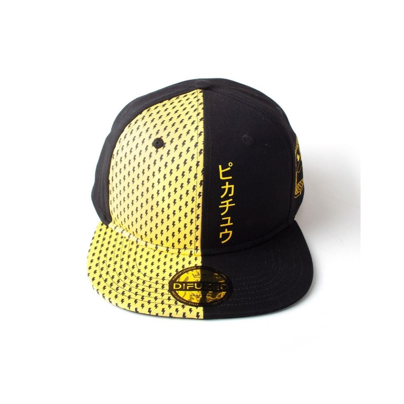 Casquette Snapback - Block Pikachu (Noir/Jaune) - Pokemon