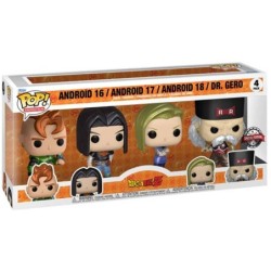 Pack de 4 - Androids - Dragon Ball Z - POP Animation - Métalic - Exclusive
