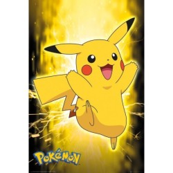 Poster - Pikachu néon - Pokemon - Roulé  filmé