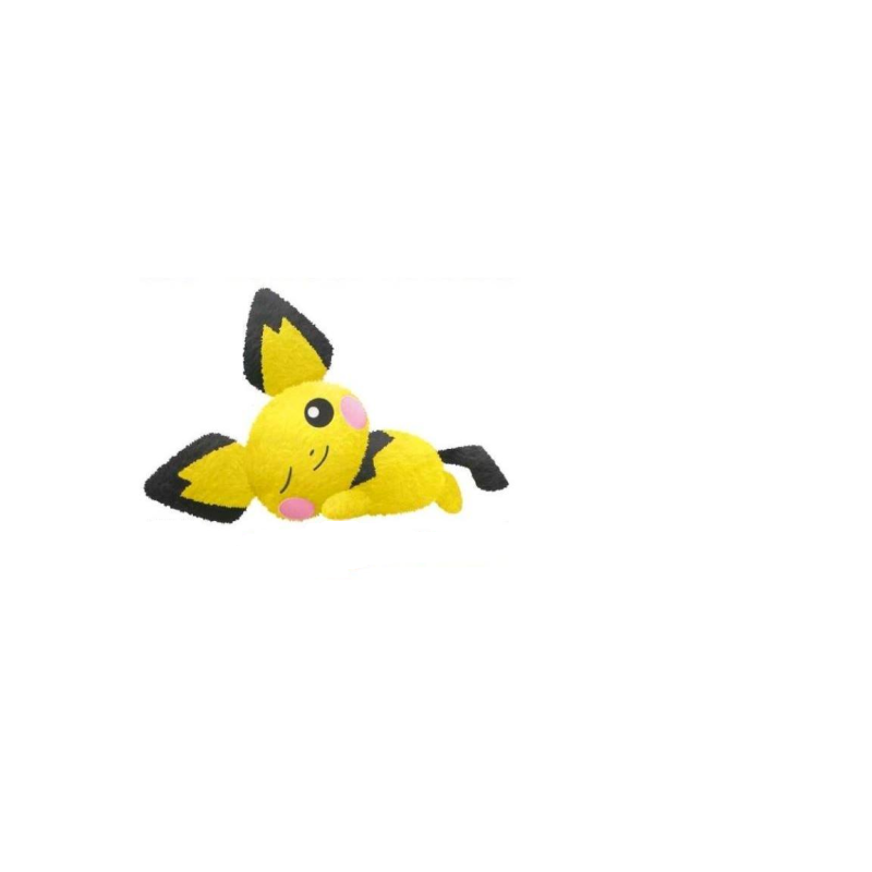 Peluche - Pichu couché - Pokemon - Big Fluffy Plush