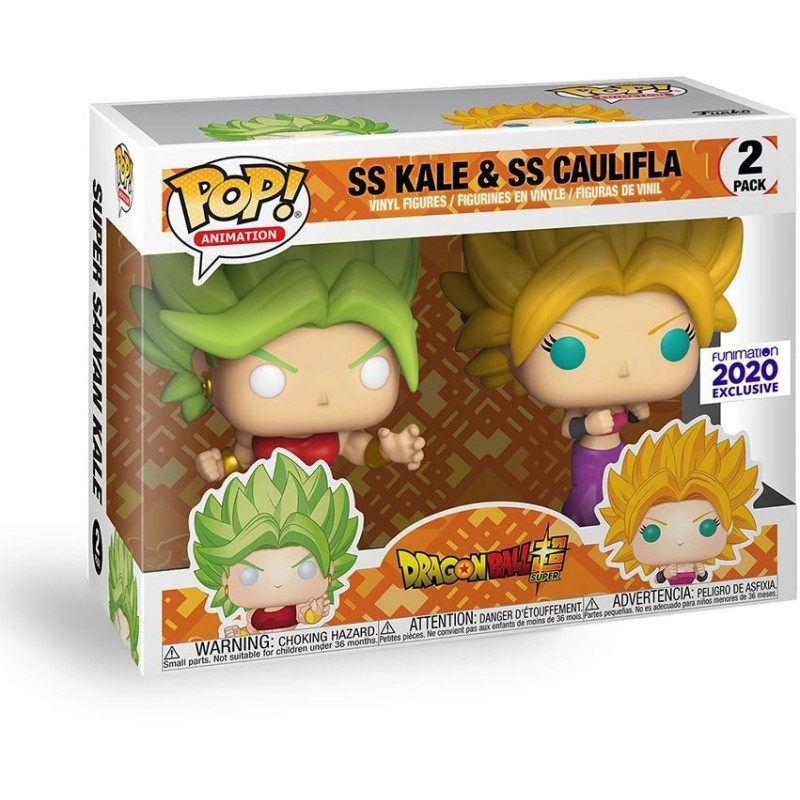 Pack de 2 - SS Kale  SS Caulifla - Dragon Ball Super - POP Animation - Funimation 2020 Exclusive