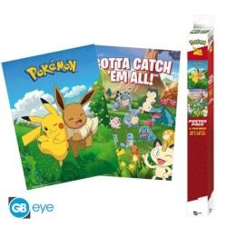 Set 2 Chibi Poster - Décorations - Pokemon