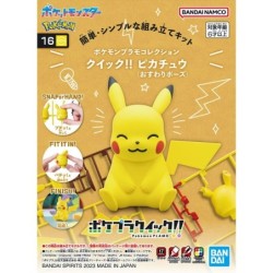Pokepla Quick - Pikachu Assis (N°16) - Pokemon